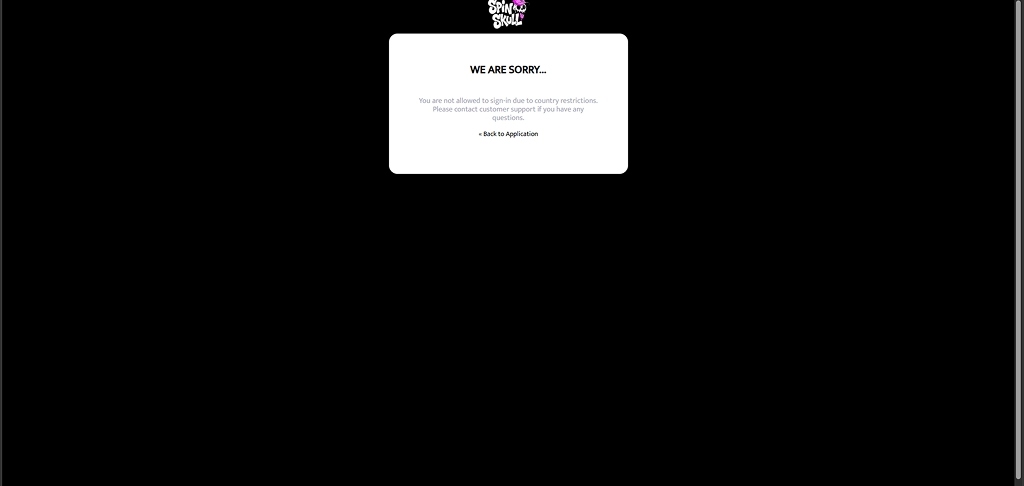SpinSkull login screen